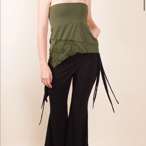 Umba Festival Mini Skirt or Top- Olive Green - Picture 4 of 8